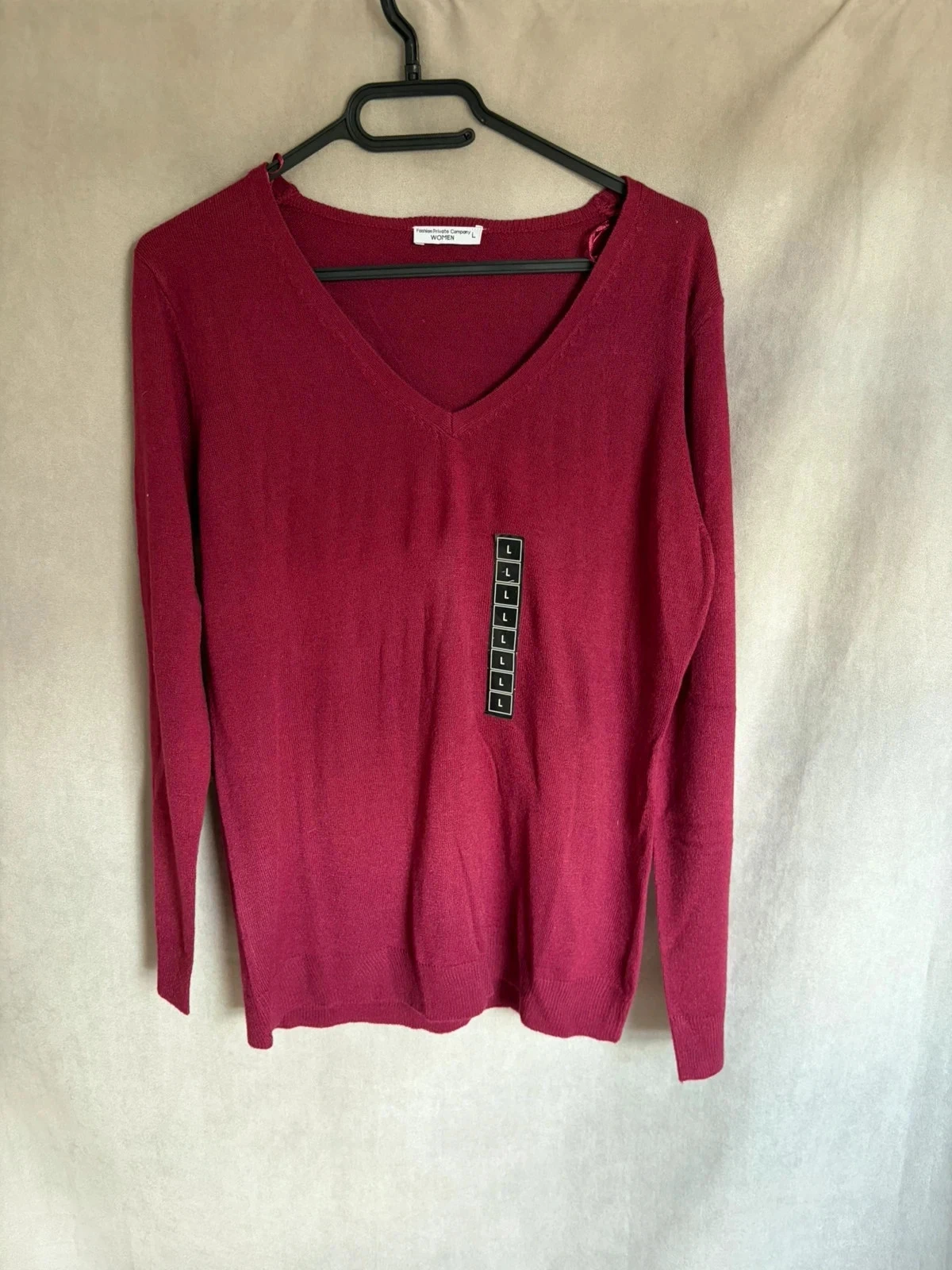 Pull bordeaux neuf taille l